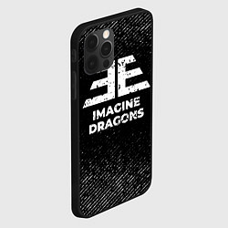 Чехол для iPhone 12 Pro Imagine Dragons с потертостями на темном фоне, цвет: 3D-черный — фото 2