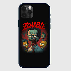 Чехол для iPhone 12 Pro Зомби в стиле Симпсонов, цвет: 3D-черный