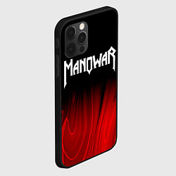 Чехол для iPhone 12 Pro Manowar red plasma, цвет: 3D-черный — фото 2