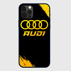 Чехол для iPhone 12 Pro Audi - gold gradient, цвет: 3D-черный