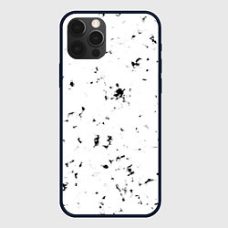Чехол для iPhone 12 Pro Текстура черно-белая, цвет: 3D-черный