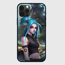 Чехол для iPhone 12 Pro Jinx art, цвет: 3D-черный