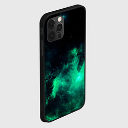 Чехол для iPhone 12 Pro Зелёная галактика Midjourney, цвет: 3D-черный — фото 2