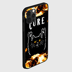 Чехол для iPhone 12 Pro The Cure рок кот и огонь, цвет: 3D-черный — фото 2