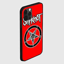 Чехол для iPhone 12 Pro Slipknot - пентаграмма, цвет: 3D-черный — фото 2