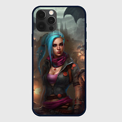 Чехол iPhone 12 Pro Jinx art Arcane League of Legends fantasy