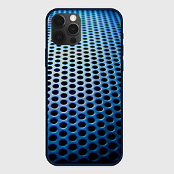 Чехол для iPhone 12 Pro Металическая текстура, цвет: 3D-черный