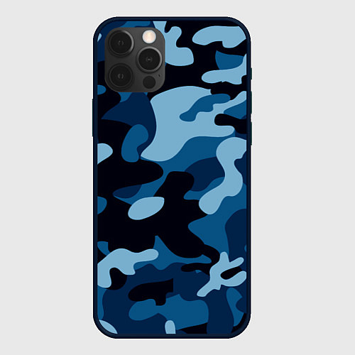Чехол iPhone 12 Pro Морской хаки / 3D-Черный – фото 1