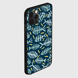 Чехол для iPhone 12 Pro Рыбы скелетоны, цвет: 3D-черный — фото 2