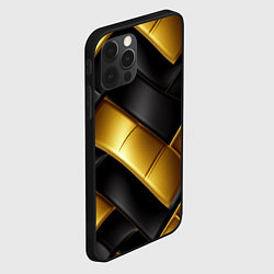 Чехол для iPhone 12 Pro Gold black luxury, цвет: 3D-черный — фото 2