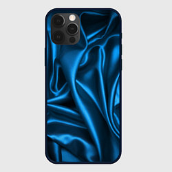 Чехол для iPhone 12 Pro Синий шёлк, цвет: 3D-черный