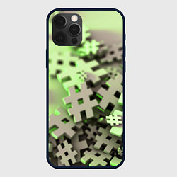 Чехол для iPhone 12 Pro Решётка, цвет: 3D-черный