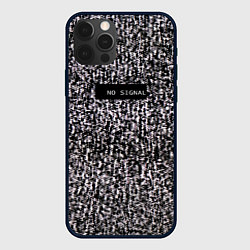 Чехол для iPhone 12 Pro No signal - белый шум, цвет: 3D-черный