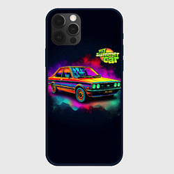 Чехол для iPhone 12 Pro My summer car Toyota Corolla E80 Bright, цвет: 3D-черный