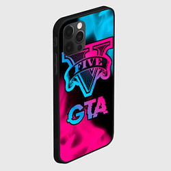 Чехол для iPhone 12 Pro GTA - neon gradient, цвет: 3D-черный — фото 2