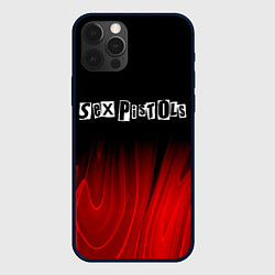 Чехол для iPhone 12 Pro Sex Pistols red plasma, цвет: 3D-черный