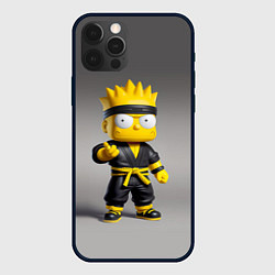 Чехол для iPhone 12 Pro Bart Simpson - ninja - Japan, цвет: 3D-черный