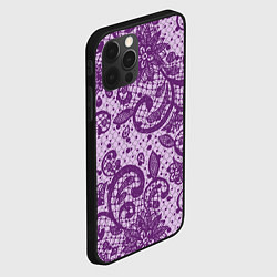 Чехол для iPhone 12 Pro Фиолетовая фантазия, цвет: 3D-черный — фото 2
