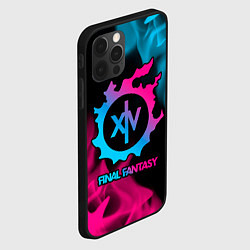 Чехол для iPhone 12 Pro Final Fantasy - neon gradient, цвет: 3D-черный — фото 2