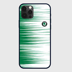 Чехол для iPhone 12 Pro Skoda sign Шкода, цвет: 3D-черный