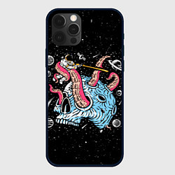 Чехол для iPhone 12 Pro A planet in the form of a skull - pop art, цвет: 3D-черный