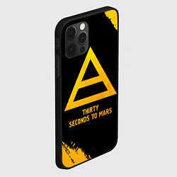 Чехол для iPhone 12 Pro Thirty Seconds to Mars - gold gradient, цвет: 3D-черный — фото 2