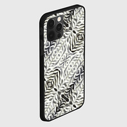 Чехол для iPhone 12 Pro Черно-белые складки, цвет: 3D-черный — фото 2