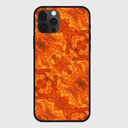 Чехол для iPhone 12 Pro Пламенный пожар, цвет: 3D-черный