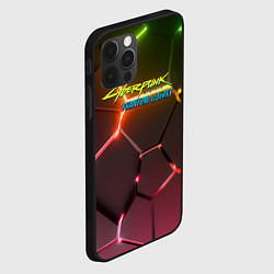 Чехол для iPhone 12 Pro Cyberpunk 2077 phantom liberty logo neon, цвет: 3D-черный — фото 2