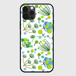 Чехол для iPhone 12 Pro Green bloom, цвет: 3D-черный