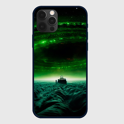 Чехол iPhone 12 Pro Космический шторм / 3D-Черный – фото 1