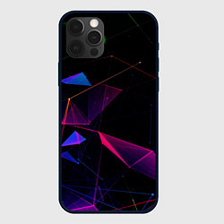 Чехол для iPhone 12 Pro Midjourney - Цветные осколки реальности, цвет: 3D-черный