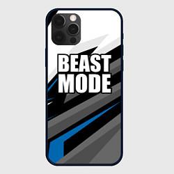 Чехол для iPhone 12 Pro Beast mode - blue sport, цвет: 3D-черный