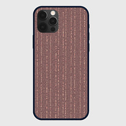 Чехол для iPhone 12 Pro Мелкая мозаика бордо полосы, цвет: 3D-черный
