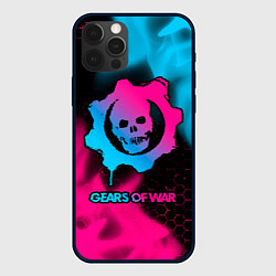 Чехол для iPhone 12 Pro Gears of War - neon gradient, цвет: 3D-черный