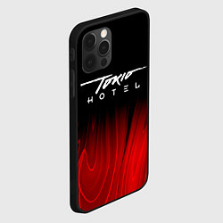 Чехол для iPhone 12 Pro Tokio Hotel red plasma, цвет: 3D-черный — фото 2