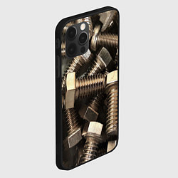 Чехол для iPhone 12 Pro Болты, цвет: 3D-черный — фото 2