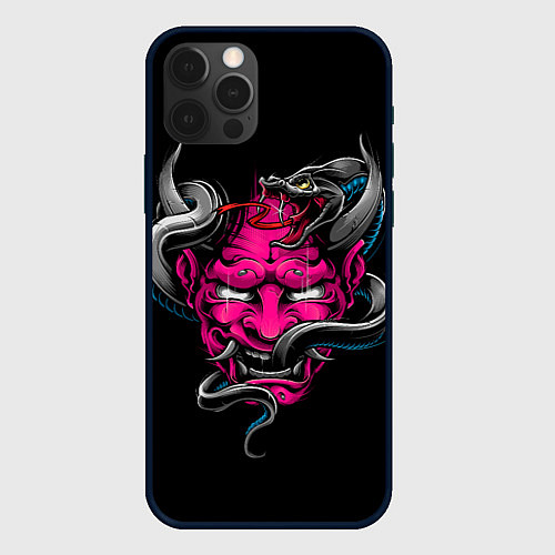 Чехол iPhone 12 Pro Demon with snake / 3D-Черный – фото 1