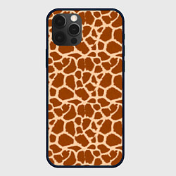 Чехол для iPhone 12 Pro Шкура Жирафа - Giraffe, цвет: 3D-черный