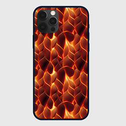Чехол для iPhone 12 Pro Огненная мозаичная текстура, цвет: 3D-черный