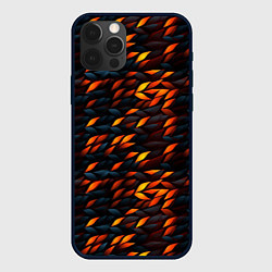 Чехол iPhone 12 Pro Black orange texture