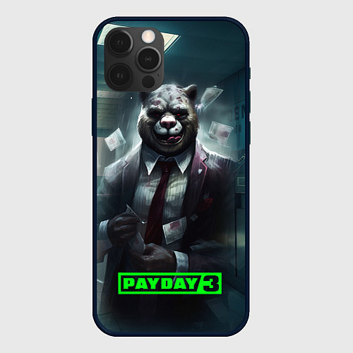 Чехол iPhone 12 Pro Payday 3 crazy bear / 3D-Черный – фото 1