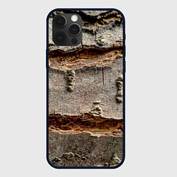 Чехол для iPhone 12 Pro Деревянный разлом, цвет: 3D-черный