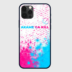 Чехол iPhone 12 Pro Akame ga Kill neon gradient style: символ сверху