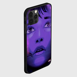 Чехол для iPhone 12 Pro Девушка в кибер сити, цвет: 3D-черный — фото 2
