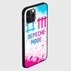 Чехол для iPhone 12 Pro Depeche Mode neon gradient style, цвет: 3D-черный — фото 2