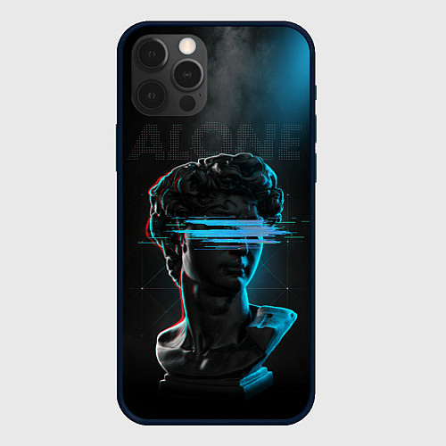 Чехол iPhone 12 Pro Давид Микеланджело - дым / 3D-Черный – фото 1
