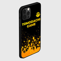 Чехол для iPhone 12 Pro Tomodachi Game - gold gradient: символ сверху, цвет: 3D-черный — фото 2