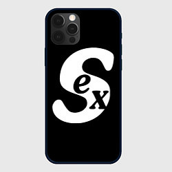 Чехол для iPhone 12 Pro SEX надпись, цвет: 3D-черный