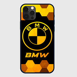 Чехол для iPhone 12 Pro BMW - gold gradient, цвет: 3D-черный